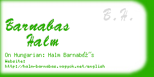 barnabas halm business card